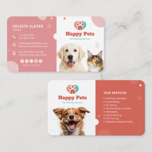 Pet Sitting, Dierenkliniek, Dierenartsen, Dierenbe Visitekaartje