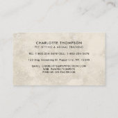 Pet Sitting Dog Cat Horse Boho Waterverf Animals Visitekaartje (Achterkant)