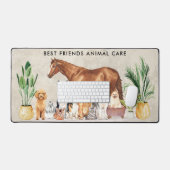 Pet Sitting Dog Cat Horse Elegant Animals Bureaumat (Keyboard & Muis)