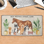 Pet Sitting Dog Cat Horse Elegant Animals Bureaumat<br><div class="desc">Show van uw dierenverzorging, hondenlopen, kinderverzorgingsbedrijf met deze elegante en moderne hondenrassen- en kattenontwerp-visitekaartjes voor dierenverzorging en bijpassende accessoires. Deze huiskatten zijn voorzien van waterverf visitekaartjes, golden retriever, border collie, beagle, husky malamute en een schattig klein pomeraans, en poedel, en schattige katten in een boho interieur met stenen wand en...</div>