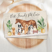 Pet Sitting Dog Cat Horse Elegant Animals Visitekaartje