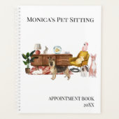 Pet Sitting Dog Cat Training Waterverven Pets Planner (Voorkant)