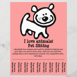 Pet Sitting, Dog Grooming, Walking, Training flyer