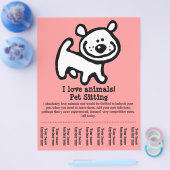 Pet Sitting, Dog Grooming, Walking, Training flyer (Enkel)