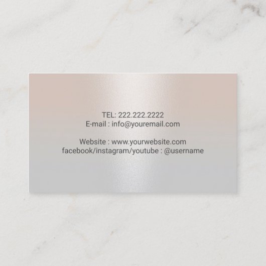 Pet Sitting Dog Paws Logo Classy Silver Visitekaartje (Achterkant)