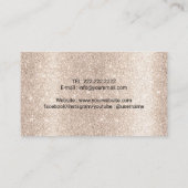 Pet Sitting Dog Paws Logo Moderne Gold Glitter Visitekaartje (Achterkant)