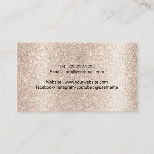 Pet Sitting Dog Paws Logo Moderne Gold Glitter Visitekaartje (Achterkant)