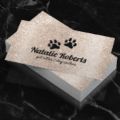 Pet Sitting Dog Paws Logo Moderne Gold Glitter Visitekaartje