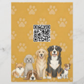 Pet Sitting Dog Walker Custom Promotional Flyer (Achterkant)