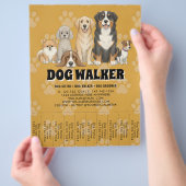 Pet Sitting Dog Walker Custom Promotional Flyer (Hand)