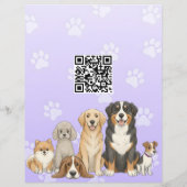 Pet Sitting Dog Walker Custom Promotional Purple Flyer (Achterkant)