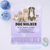 Pet Sitting Dog Walker Custom Promotional Purple Flyer (Enkel)