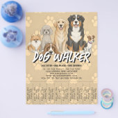 Pet Sitting Dog Walker Custom Promotional QR Code Flyer (Enkel)