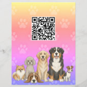Pet Sitting Dog Walker Custom Promotional Vibrant Flyer (Achterkant)