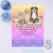 Pet Sitting Dog Walker Custom Promotional Vibrant Flyer (Enkel)