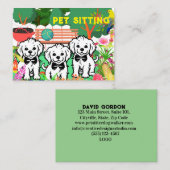 Pet Sitting & Dog Walker Kleurrijke Bloemenpark Ch Visitekaartje (Voorkant / Achterkant)