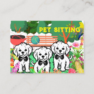 Pet Sitting & Dog Walker Kleurrijke Bloemenpark Ch Visitekaartje