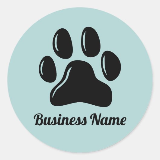 Pet Sitting Dog Walker Pet Sitter Cute Paw Ronde Sticker (Voorkant)