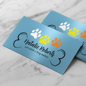 Pet Sitting Dog Walker Schattige Kleur Paws Modern Visitekaartje