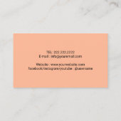 Pet Sitting Dog Walker Schattigee Paws Perzikkleur Visitekaartje (Achterkant)