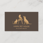 Pet Sitting Dog Walking Cat Veterinarian Business Visitekaartje (Voorkant)