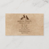 Pet Sitting Dog Walking Cat Veterinarian Business Visitekaartje (Achterkant)