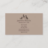 Pet Sitting Dog Walking Cat Veterinarian Business Visitekaartje (Achterkant)