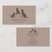 Pet Sitting Dog Walking Cat Veterinarian Business Visitekaartje (Voorkant / Achterkant)
