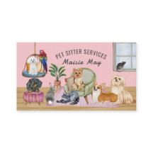 Pet Sitting, Dog Walking, Grooming Visitekaartje