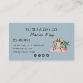 Pet Sitting, Dog Walking, Grooming Visitekaartje (Achterkant)