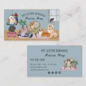 Pet Sitting, Dog Walking, Grooming Visitekaartje (Voorkant / Achterkant)