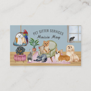 Pet Sitting, Dog Walking, Grooming Visitekaartje