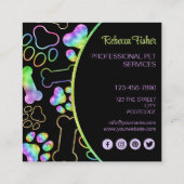 Pet Sitting, Dog Walking, Grooming Visitekaartje (Achterkant)