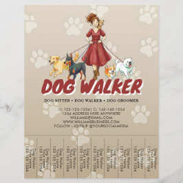 Pet Sitting Dog Walking Service Custom Flyer