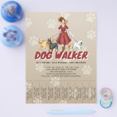 Pet Sitting Dog Walking Service Custom Flyer (Enkel)