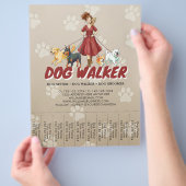 Pet Sitting Dog Walking Service Custom Flyer (Hand)