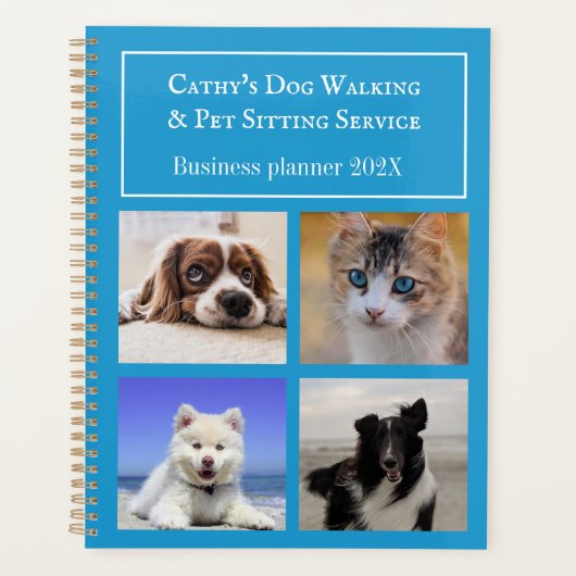 Pet Sitting Dog Walking Service Persoonlijke Foto Planner (Voorkant)