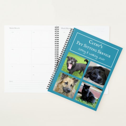 Pet Sitting Dog Walking Service Persoonlijke Foto Planner (Display)
