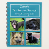 Pet Sitting Dog Walking Service Persoonlijke Foto Planner (Voorkant)