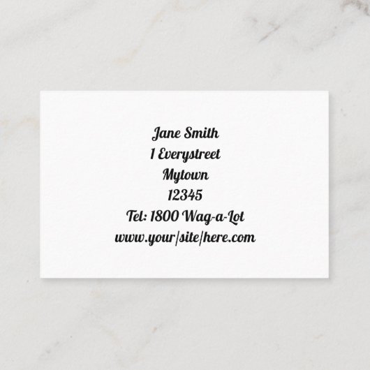 Pet Sitting Dog Walking Visitekaartje (Achterkant)