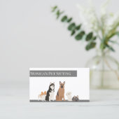 Pet Sitting Dogs Training Grooming Daycare Visitekaartje (Staand voorkant)