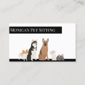 Pet Sitting Dogs Training Grooming Daycare Visitekaartje (Voorkant)
