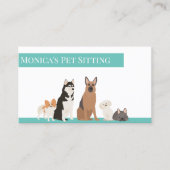 Pet Sitting Dogs Training Grooming Daycare Visitekaartje (Voorkant)