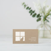 Pet Sitting | Groomdiensten Unieke moderne Kraft Visitekaartje (Staand voorkant)