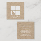 Pet Sitting Groomer Services Moderne Unieke Kraft Vierkante Visitekaartje (Voorkant / Achterkant)