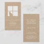 Pet Sitting Groomer Services Unieke Verticale Kraf Visitekaartje (Voorkant / Achterkant)