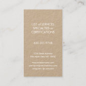 Pet Sitting Groomer Services Unieke Verticale Kraf Visitekaartje (Achterkant)