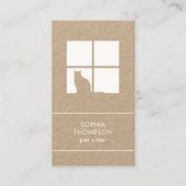 Pet Sitting Groomer Services Unieke Verticale Kraf Visitekaartje (Voorkant)