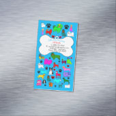 Pet Sitting, Grooming & Veterinary Services Magnet Magnetisch Visitekaartje (Voorbeeld)