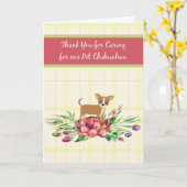 Pet Sitting Hartelijk dank voor de Chihuahua-kaart Kaart (Gele Bloem)